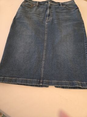 GAP Blue Denim Midi Skirt